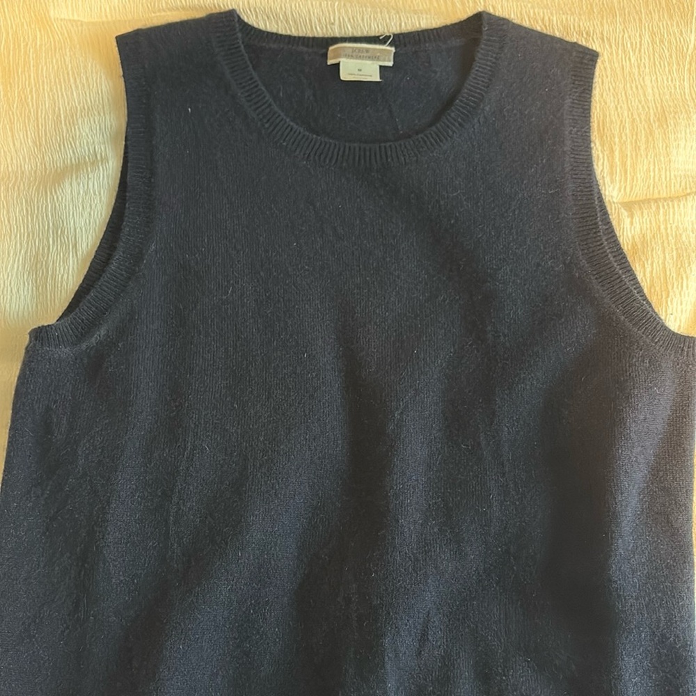 J.Crew cashmere dark blue vest size M